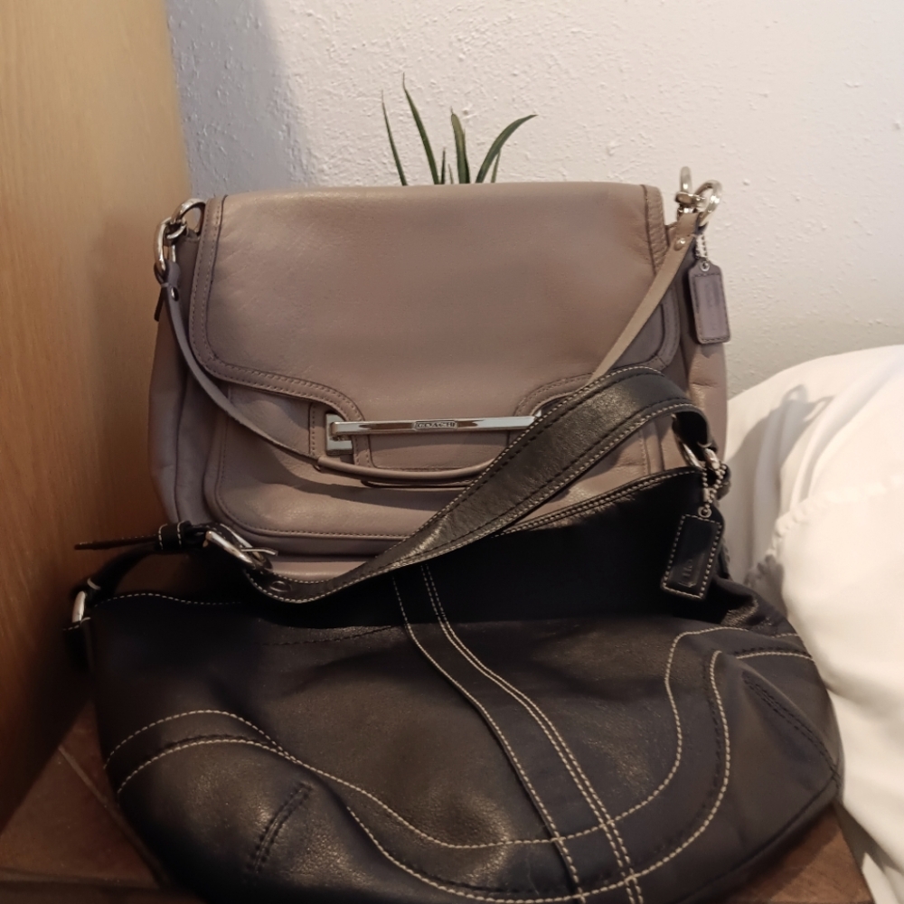 Coach Bundle Black and Taupe Women's Bags
